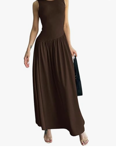 Drop-Waist Maxi Dress