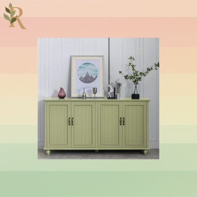 A green cabinet.