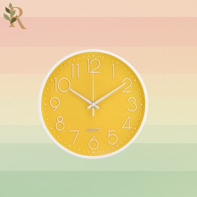 butter yellow decor — clock