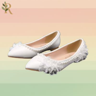 Lace-Toed Ivory Flats