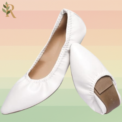 Foldable White Ballet Shoes