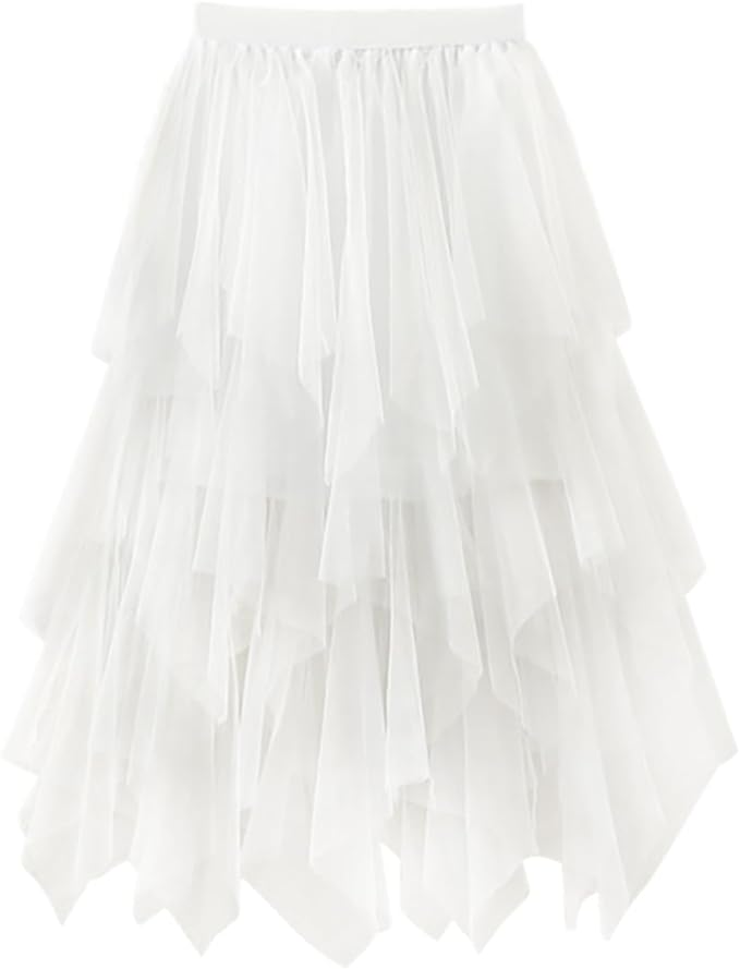 A white tulle skirt.