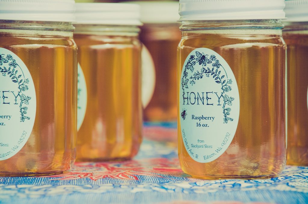 Jars of honey.