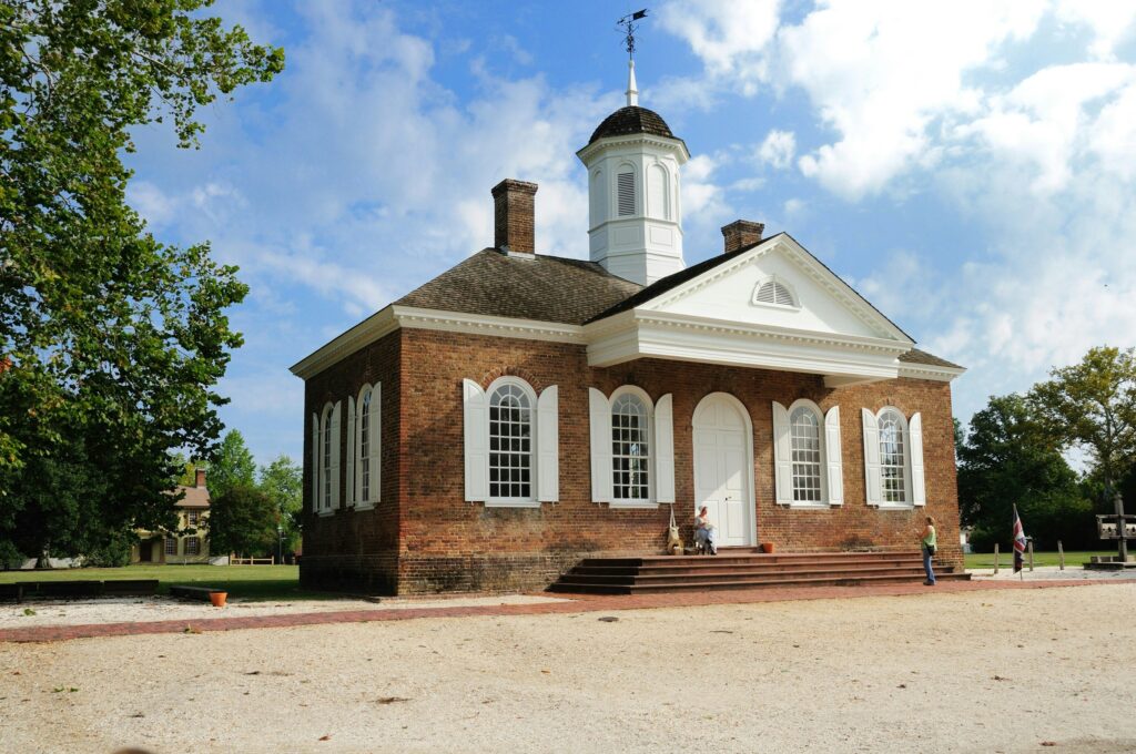 An historic building in Colonial Williamsburg, Virginia.