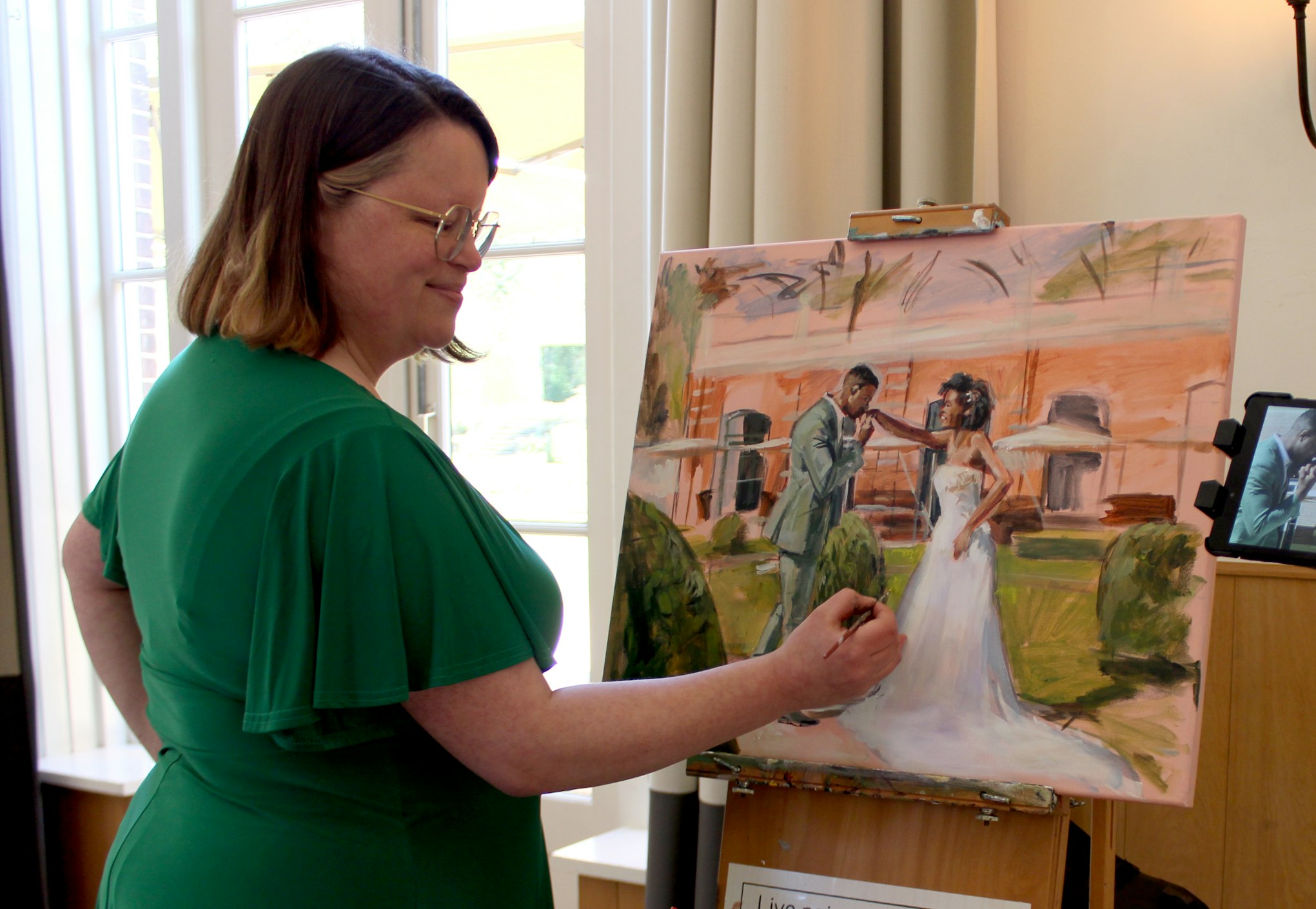 live wedding painter