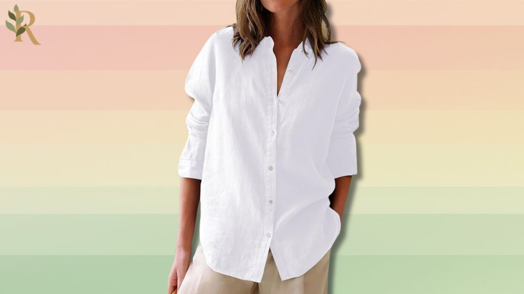 Aoudery Button-Down Shirt for a Carolyn Bessette Kennedy inspired look