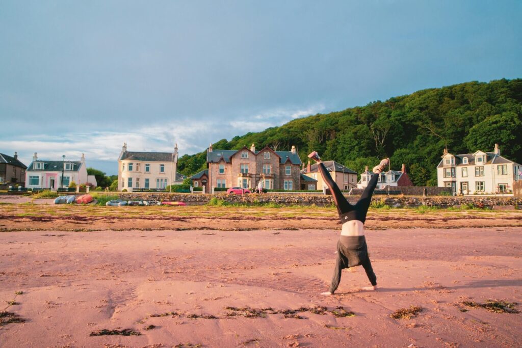 cartwheeling on vacation