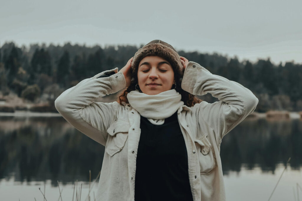 A calm woman