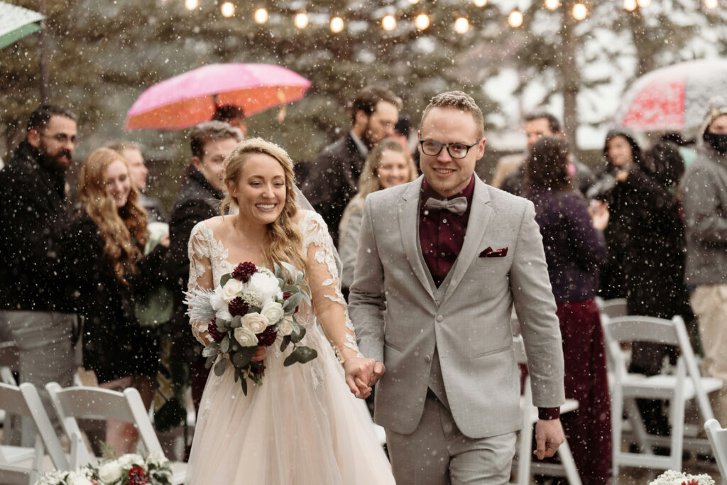 Embrace your rainy wedding day by providing moments of cozy comfort for your guests.