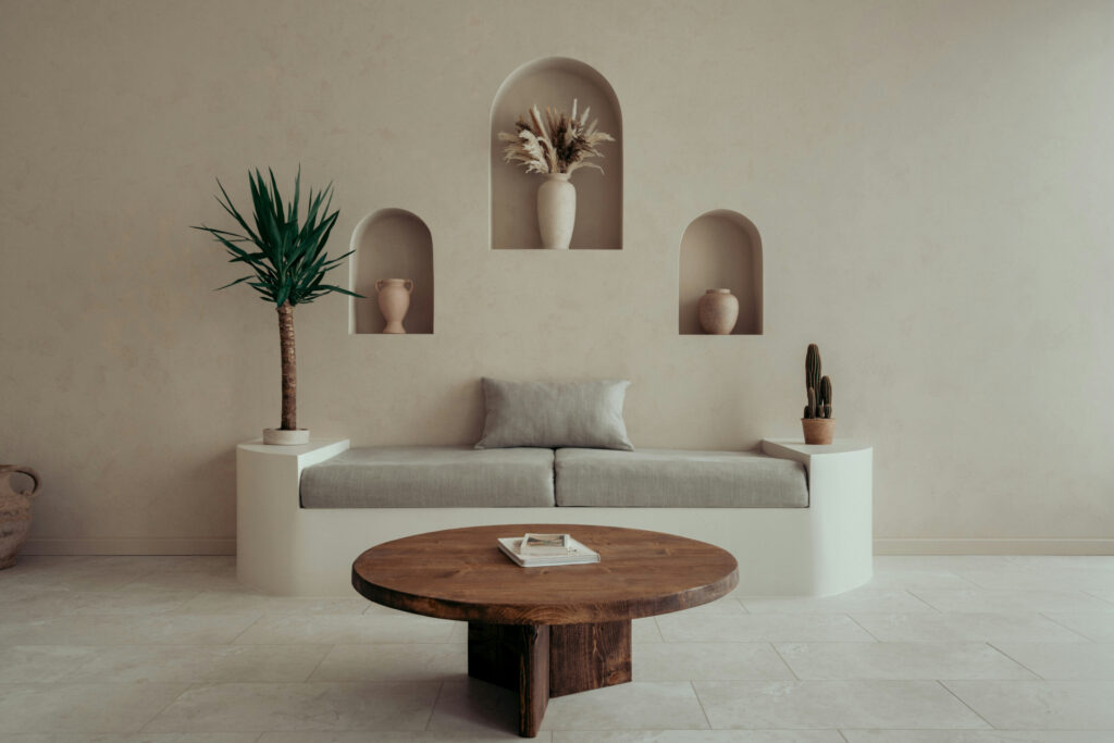 Minimalist interior design prioritizes clean lines.
