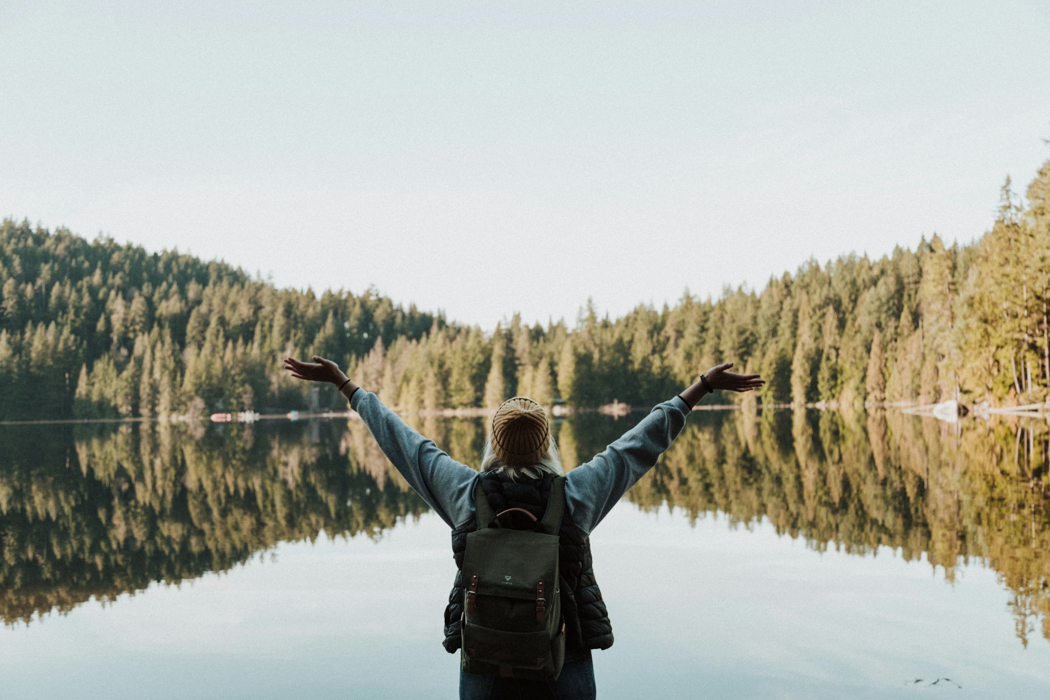 woman with open arms