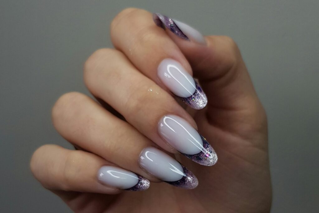 Sparkly French tips