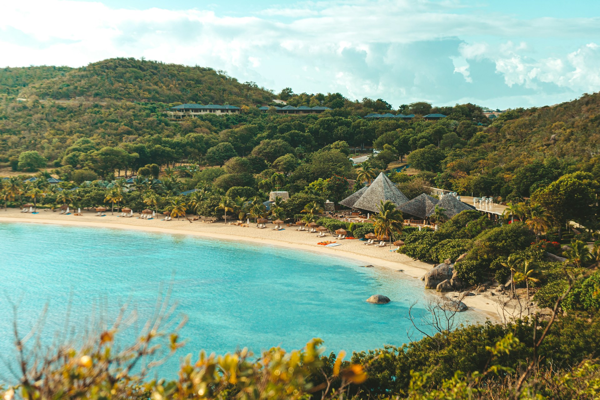 The shoreline on the British Virgin Islands.