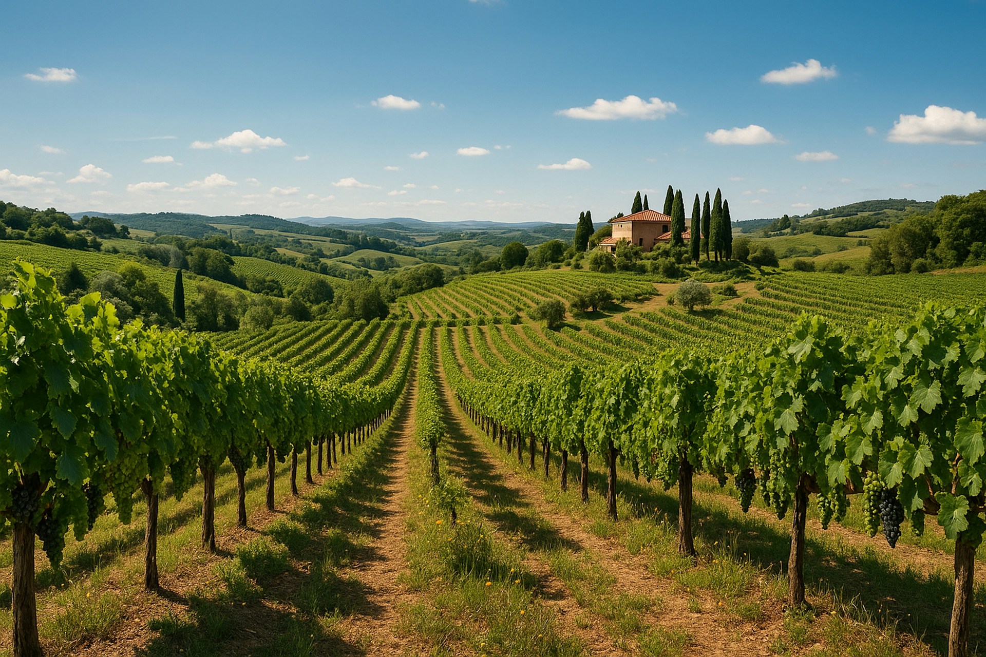 A vineyard in Tuscany.