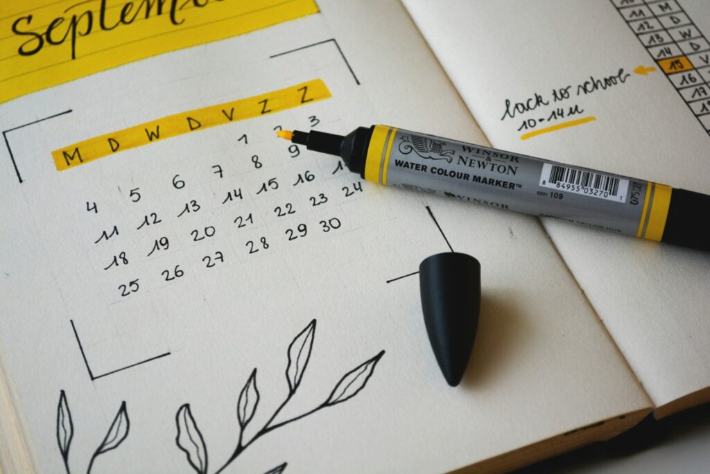A calendar. 