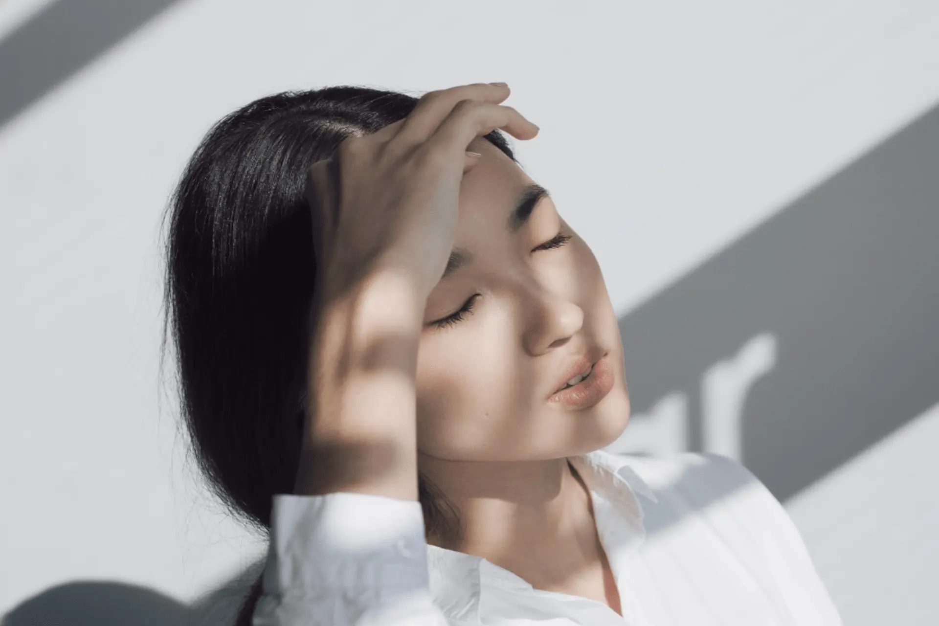 a woman with flawless skin