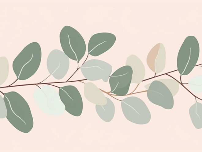 A eucalyptus branch.