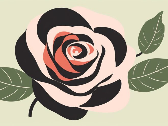 A black and pink rose.