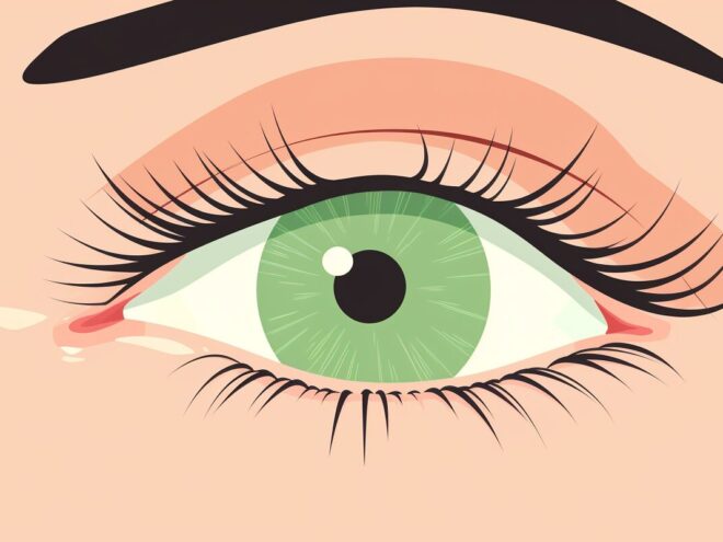 Close-up image of a green eye.