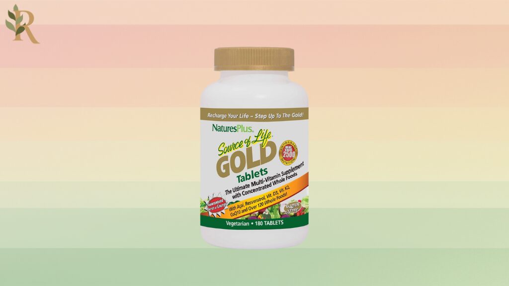 Multivitamin bottle. 