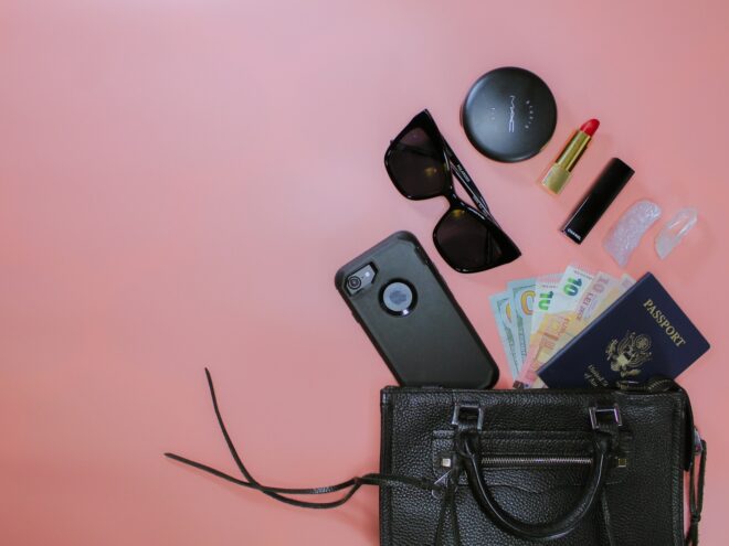 Travel Purse With Passport and Essentials