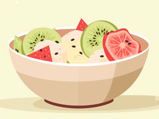 A bowl of fruit.