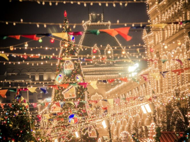 Light decorations used for holidays around the world