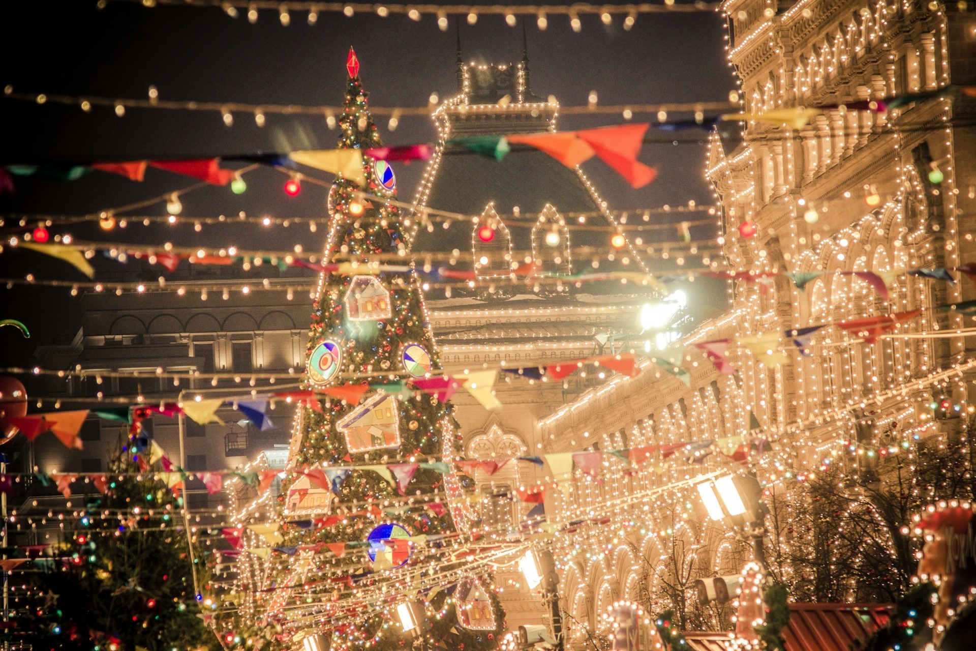 Light decorations used for holidays around the world