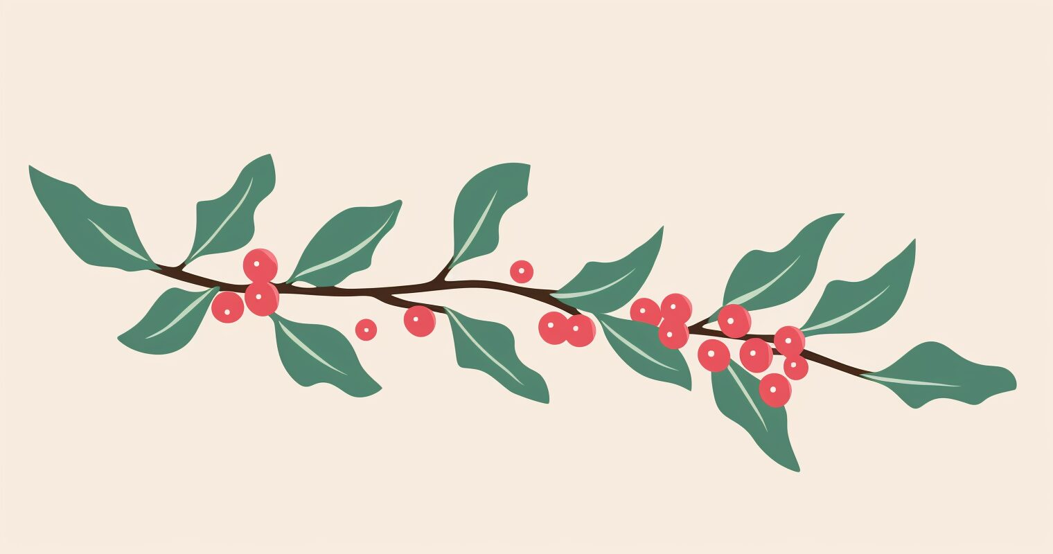 A holly branch.