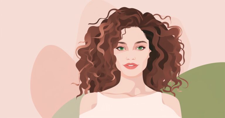 A woman with curly hair.