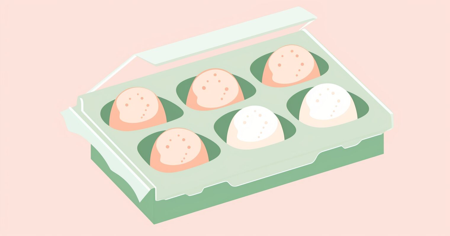 A carton of eggs.