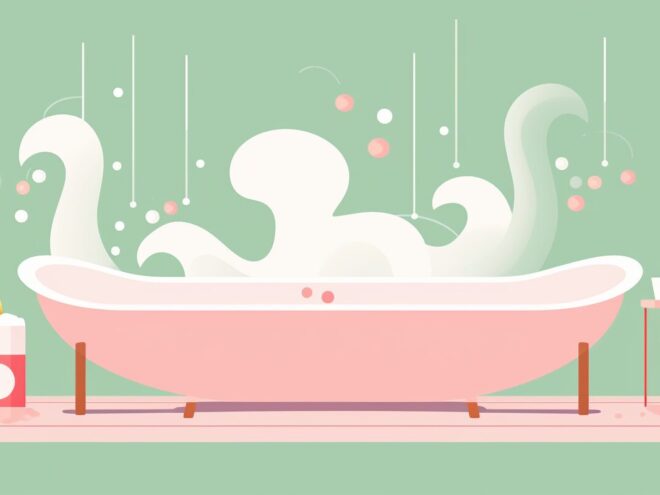 A bathtub surrounded by candles.