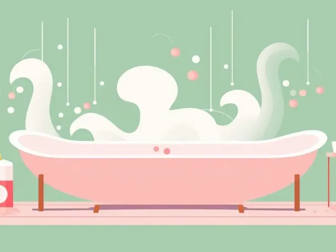 A bathtub surrounded by candles.