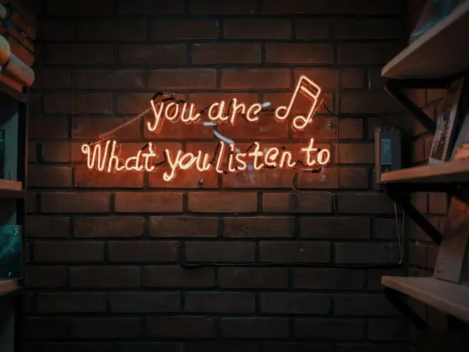 Listen to uplifting songs.