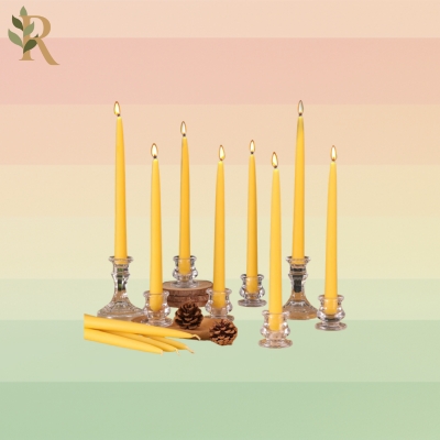 butter yellow decor — candles