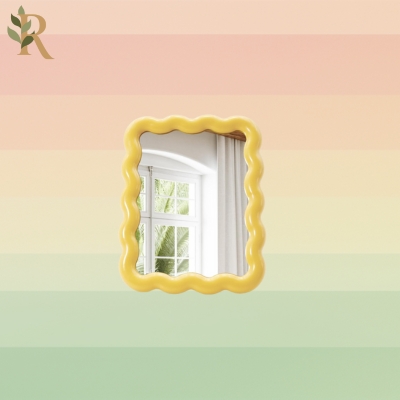 butter yellow mirror