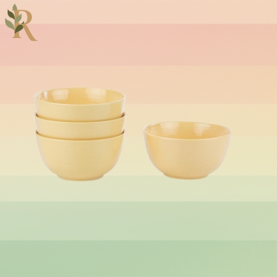 butter yellow — bowl set