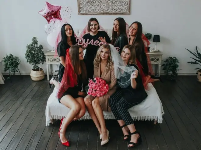 Group of ladies after bachelorette activities