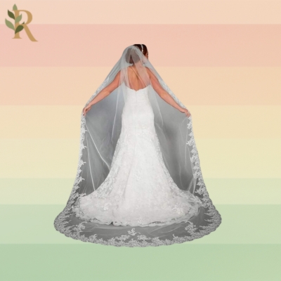 classic wedding veil styles: cathedral veil