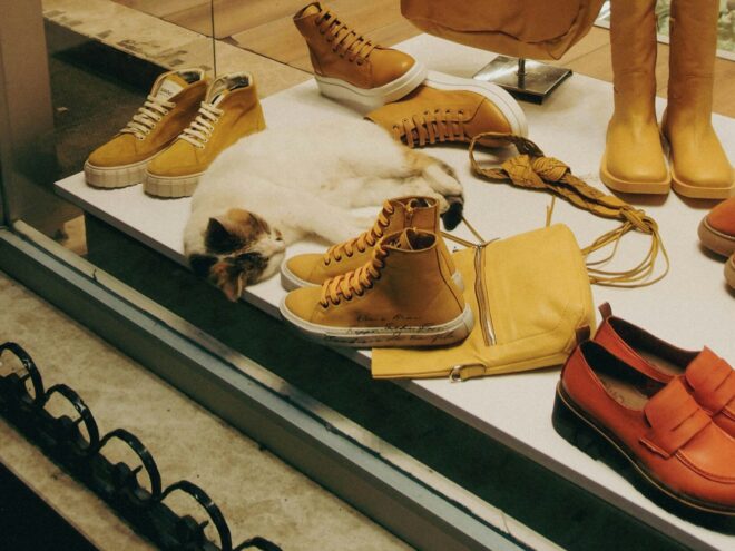 A picture of a shoe store